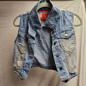 2for$30 Red Tulip med denim jean jacket floral lace western country button down